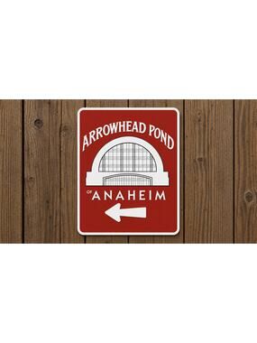 Arrowhead Pond of Anaheim Sign California Ducks Stadium hockey basketball